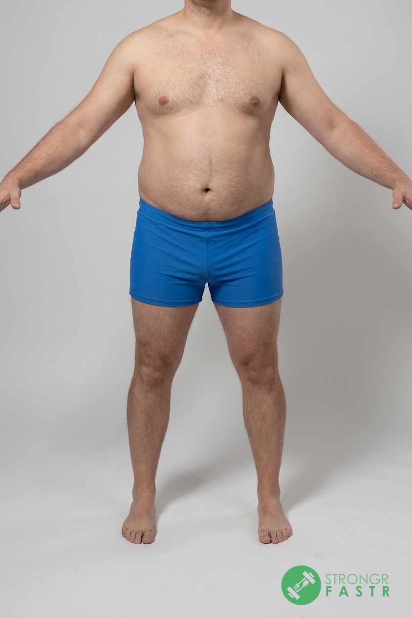 A 5'8", 210 lbs male at about 35% body fat