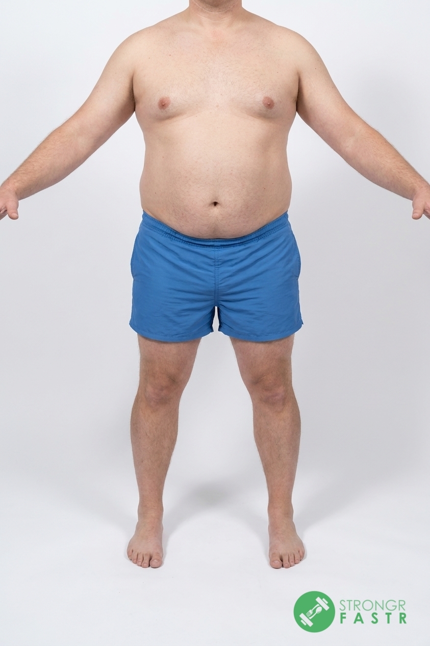 A 5'6", 220 lbs male at about 34% body fat