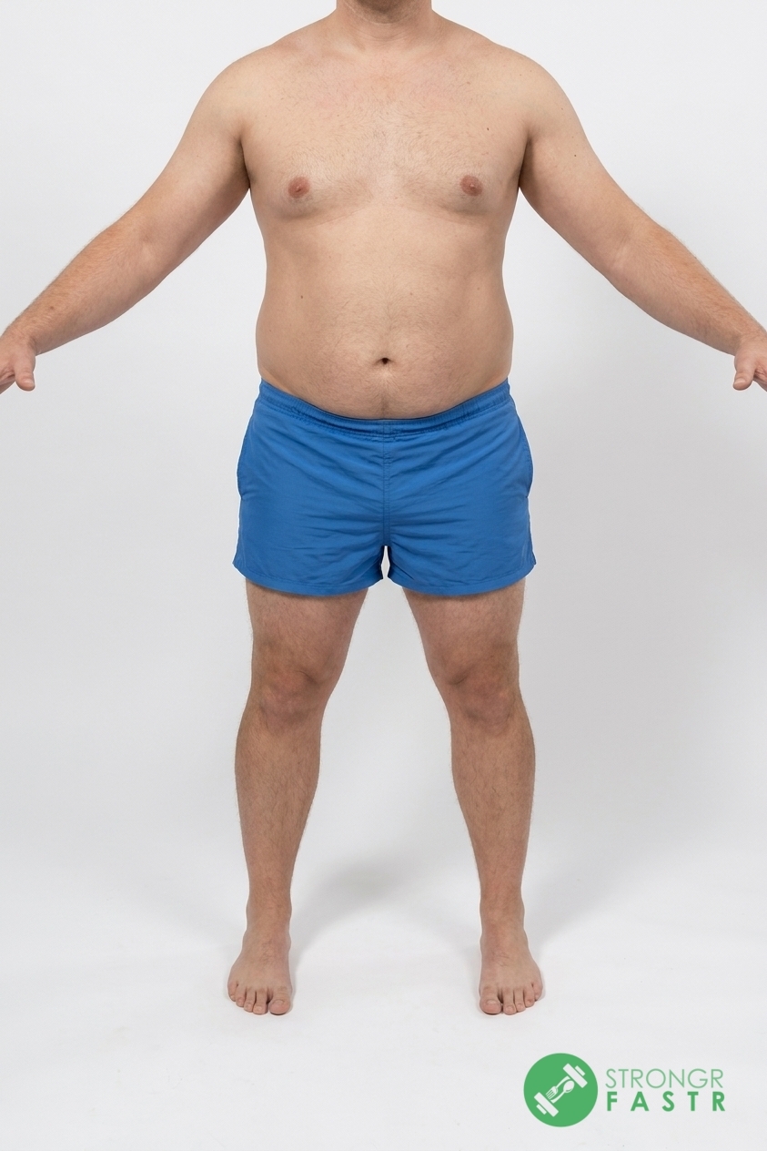 A 5'7", 220 lbs male at about 28% body fat