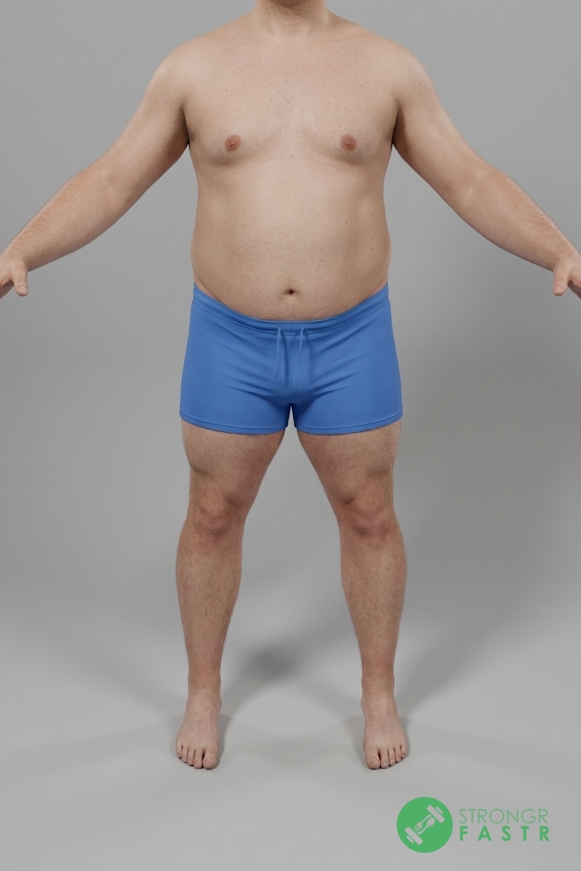 A 5'9", 240 lbs male at about 34% body fat