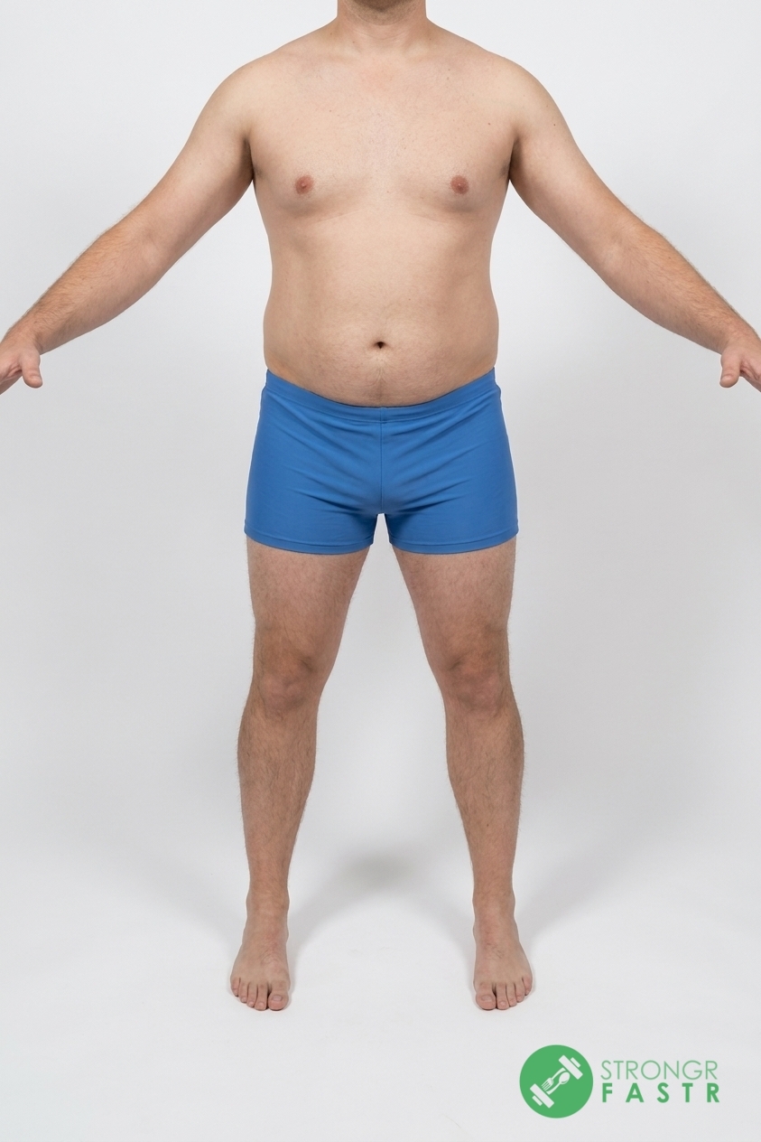 A 5'11", 220 lbs male at about 26% body fat