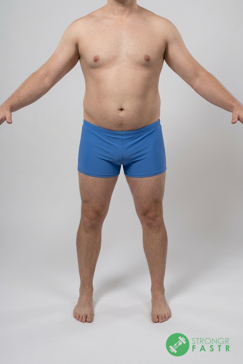 A 6'1", 260 lbs male at about 27% body fat