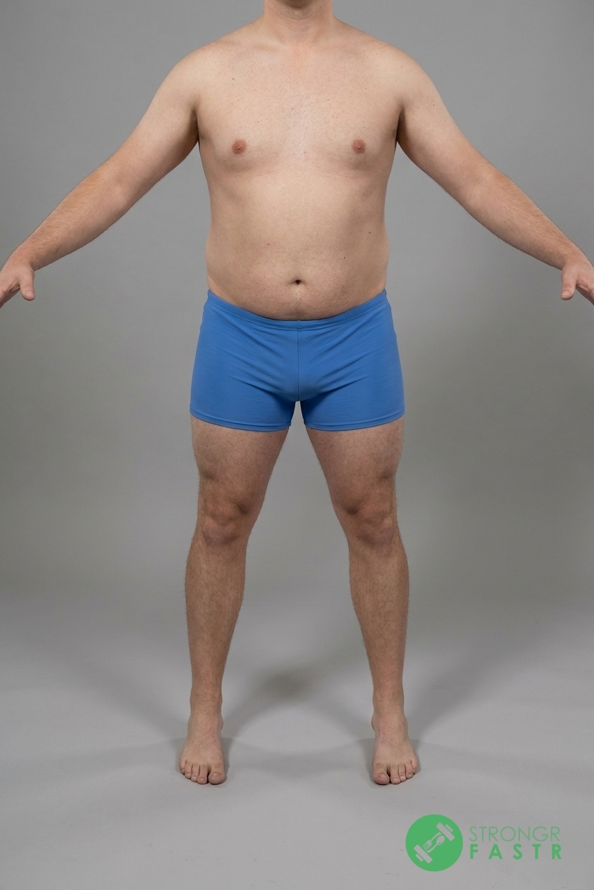 A 5'7", 180 lbs male at about 25% body fat