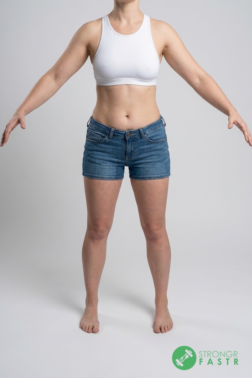 A 5'11", 160 lbs female at about 27% body fat