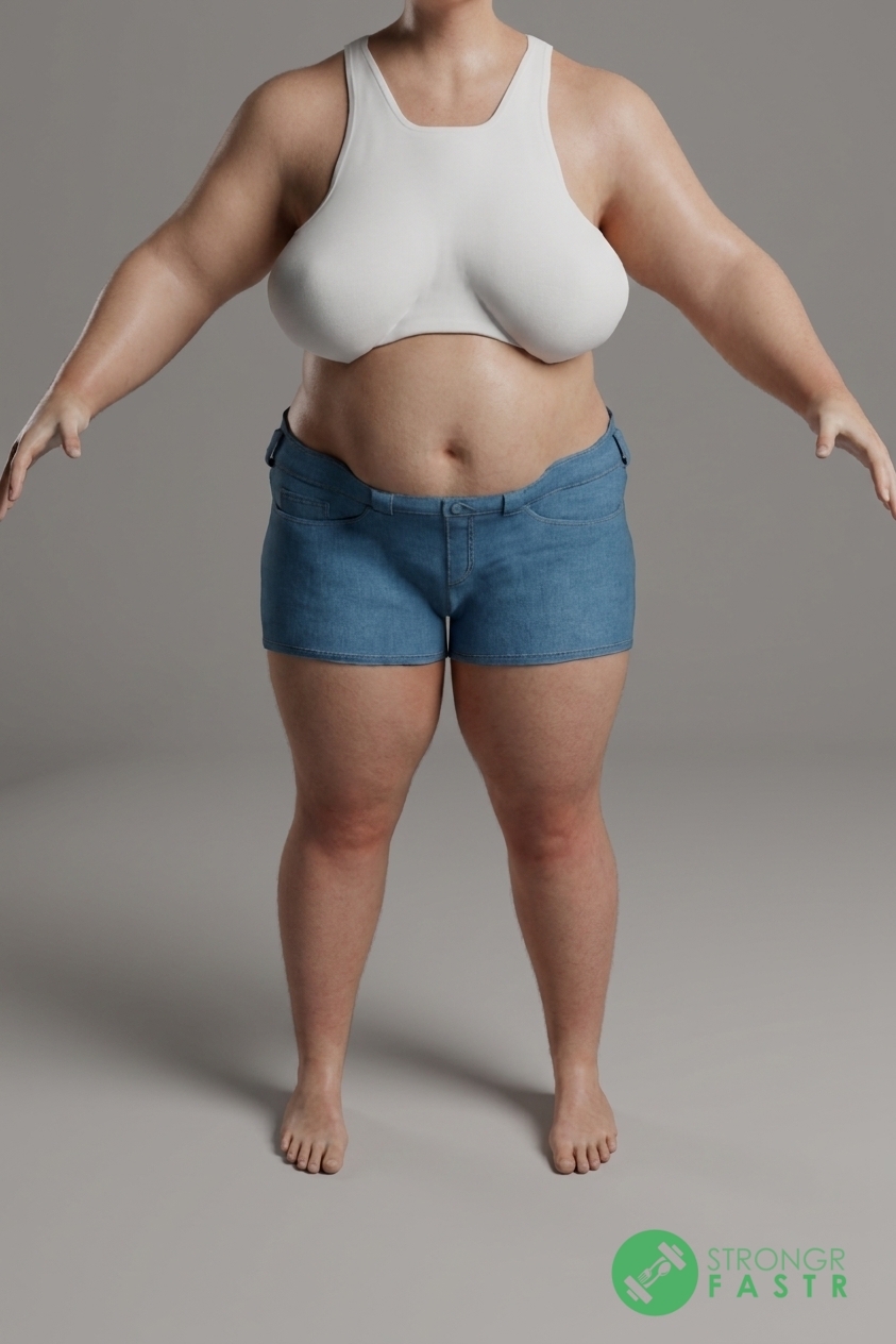 A 5'4", 200 lbs female at about 54% body fat