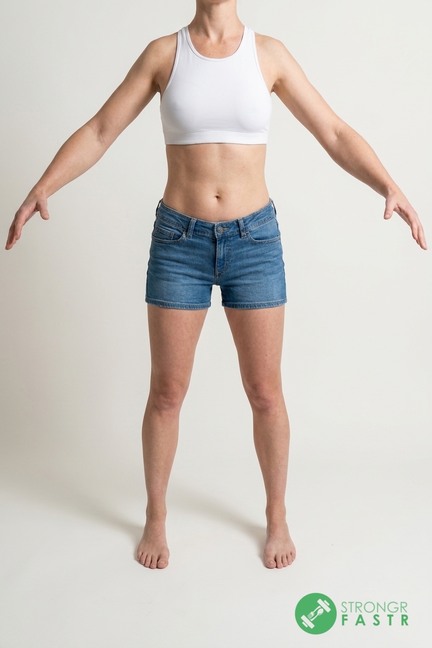 A 5'4", 110 lbs female at about 22% body fat
