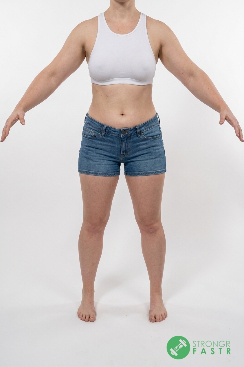 A 5'5", 160 lbs female at about 32% body fat