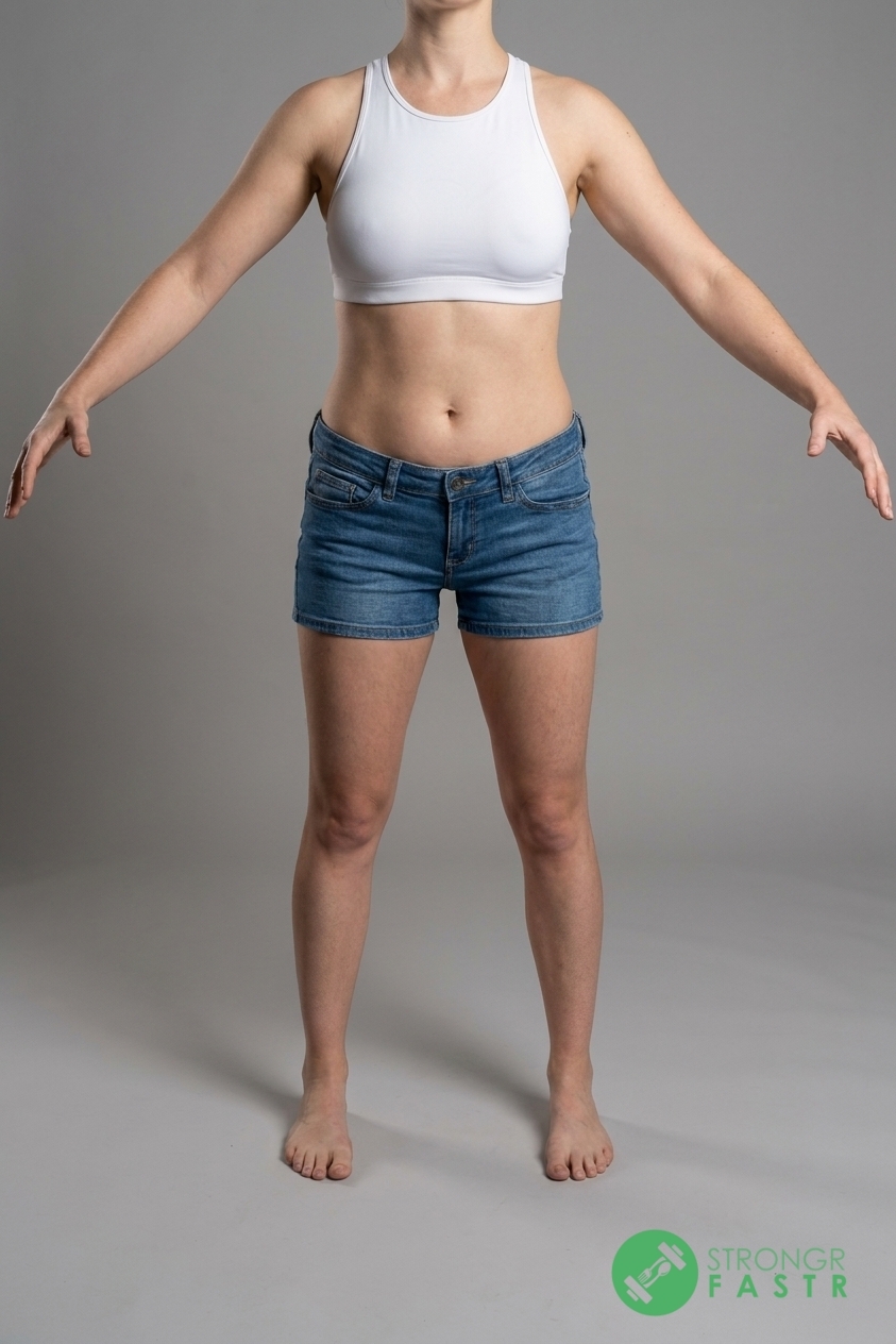 A 5'7", 130 lbs female at about 32% body fat