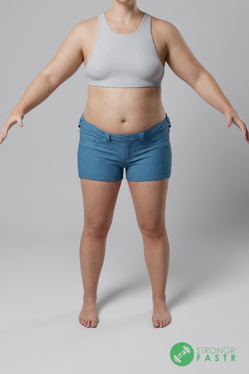 A 5'3", 160 lbs female at about 46% body fat