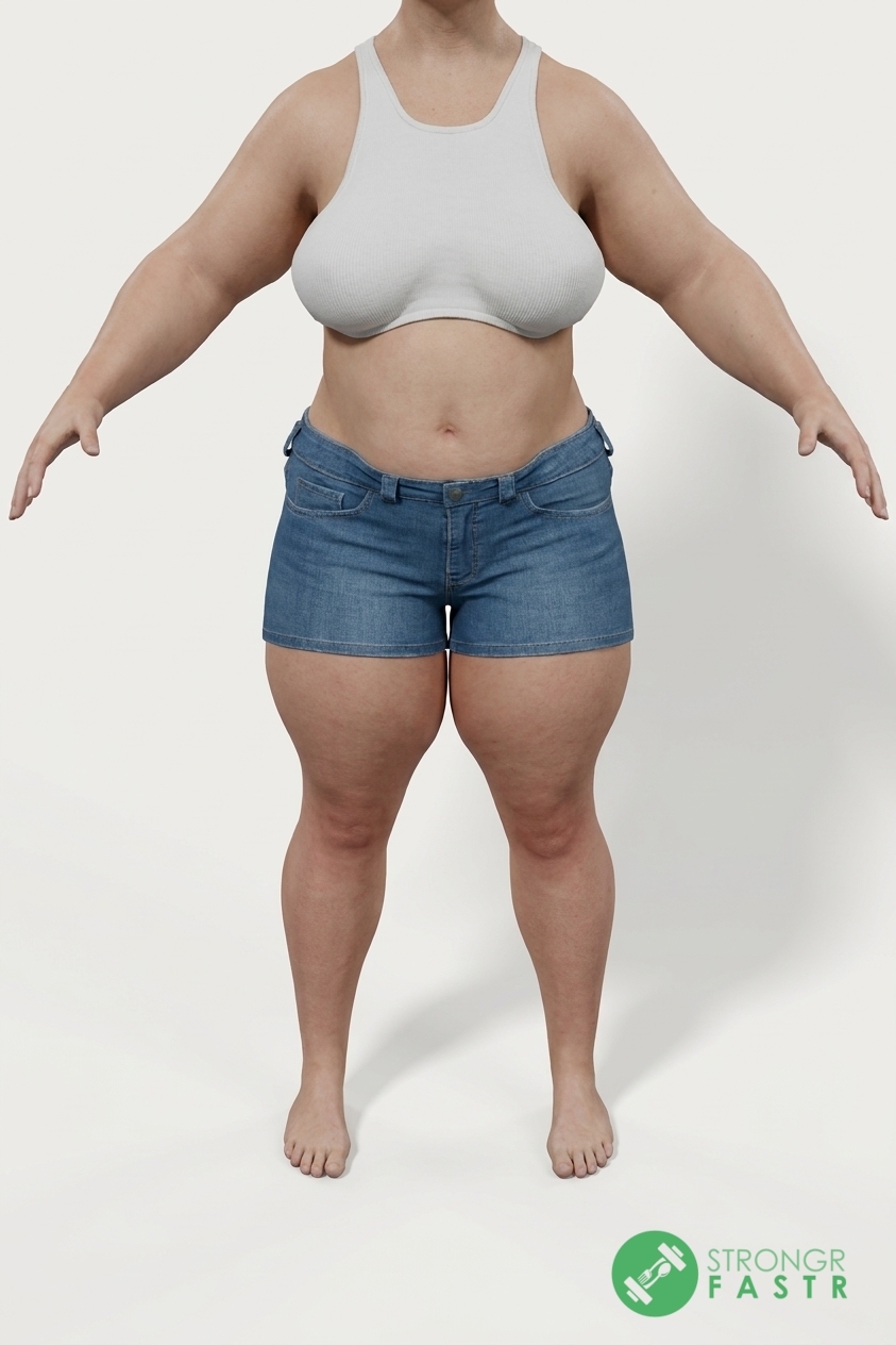 A 5'10", 220 lbs female at about 43% body fat
