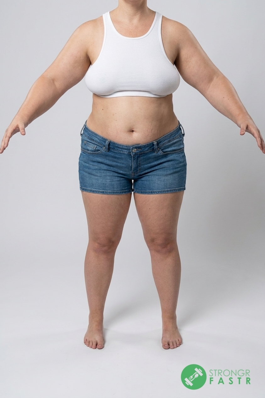 A 5'10", 230 lbs female at about 52% body fat