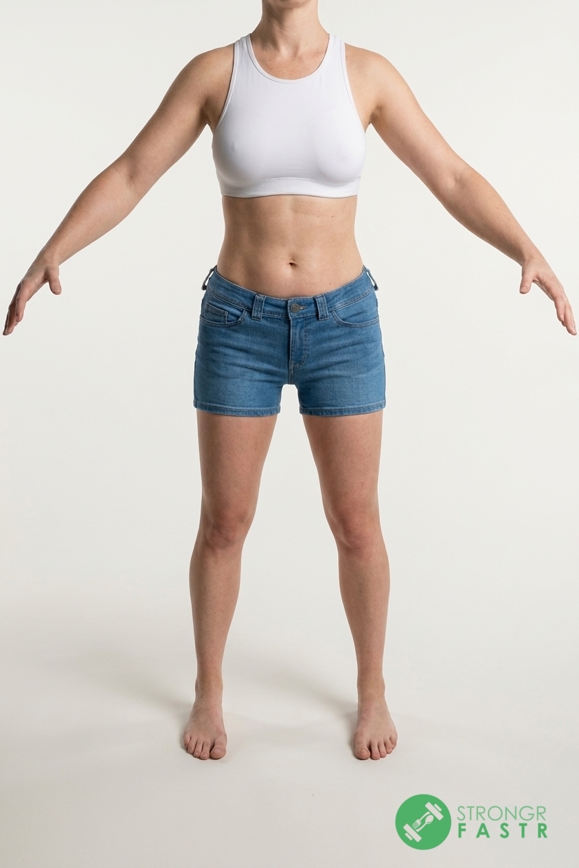 A 5'7", 120 lbs female at about 23% body fat