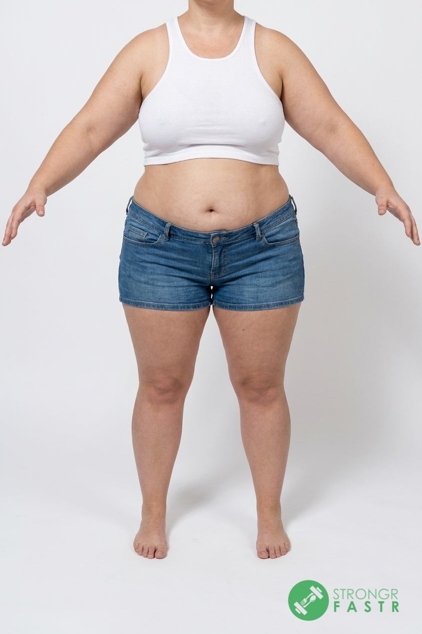 A 5'2", 220 lbs female at about 61% body fat