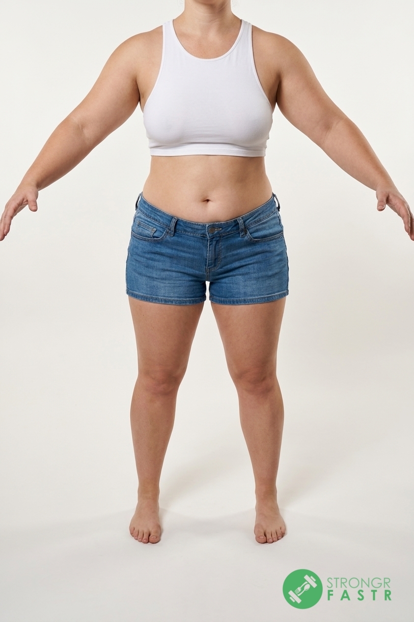 A 5'1", 150 lbs female at about 41% body fat