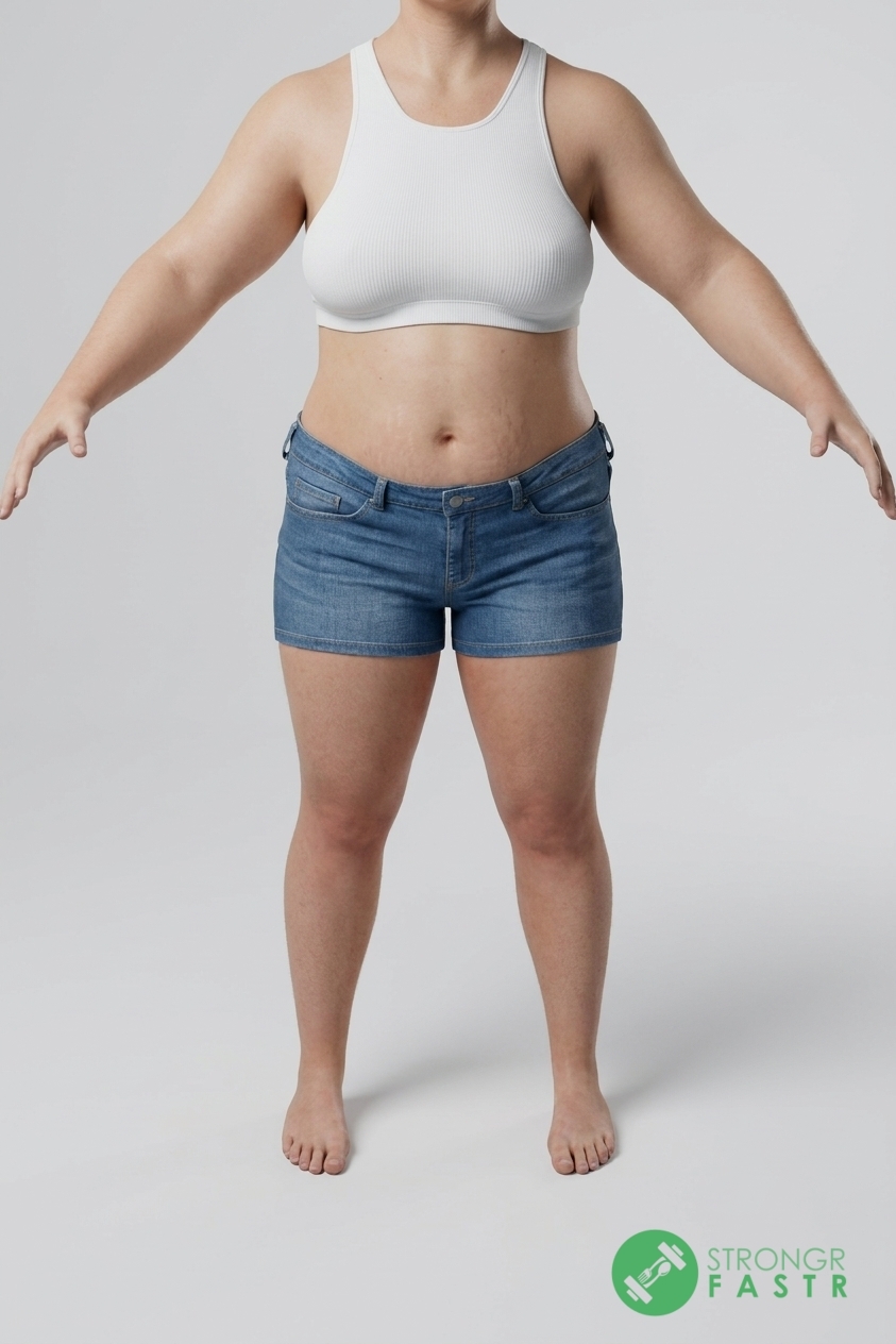 A 5'1", 160 lbs female at about 44% body fat