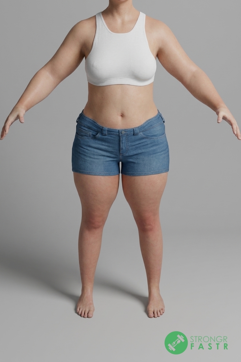 A 5'4", 170 lbs female at about 43% body fat