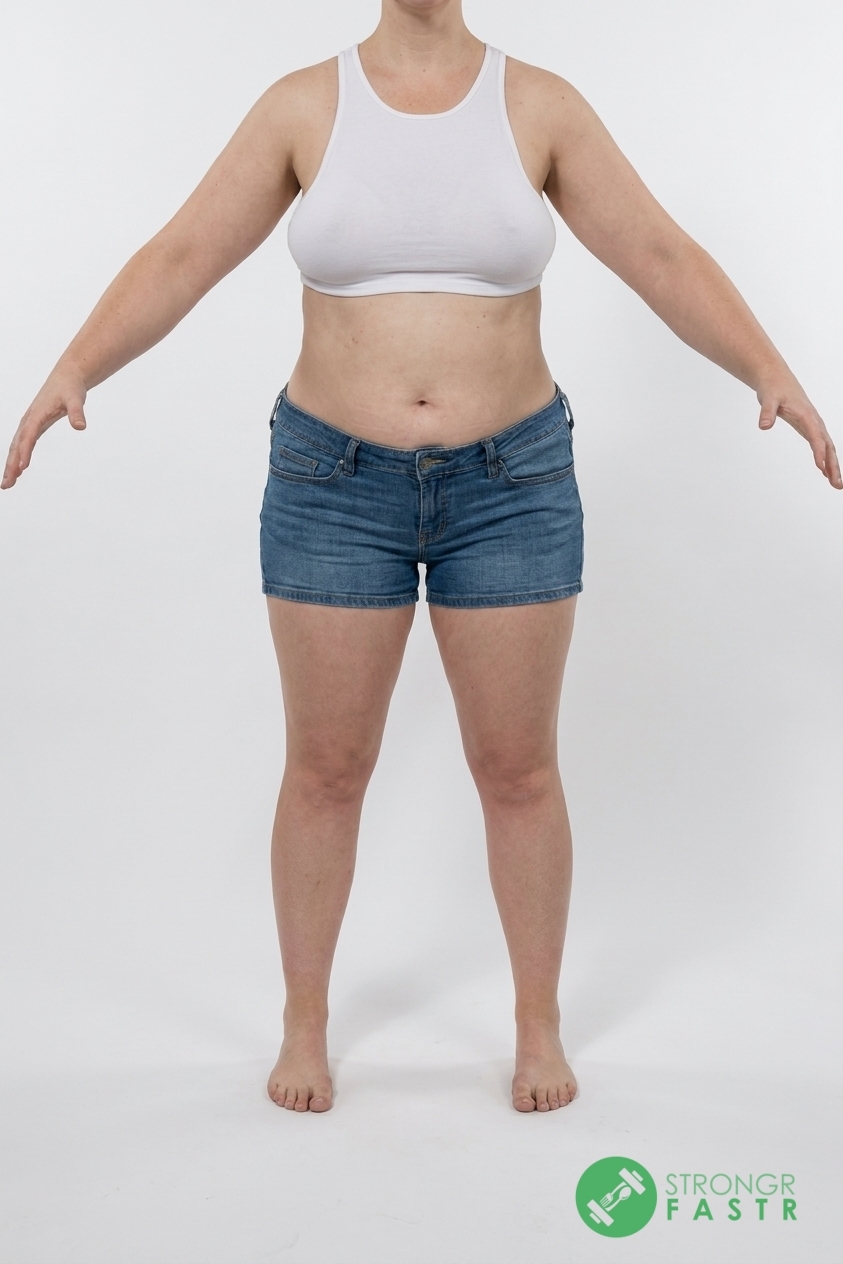 A 5'7", 170 lbs female at about 45% body fat