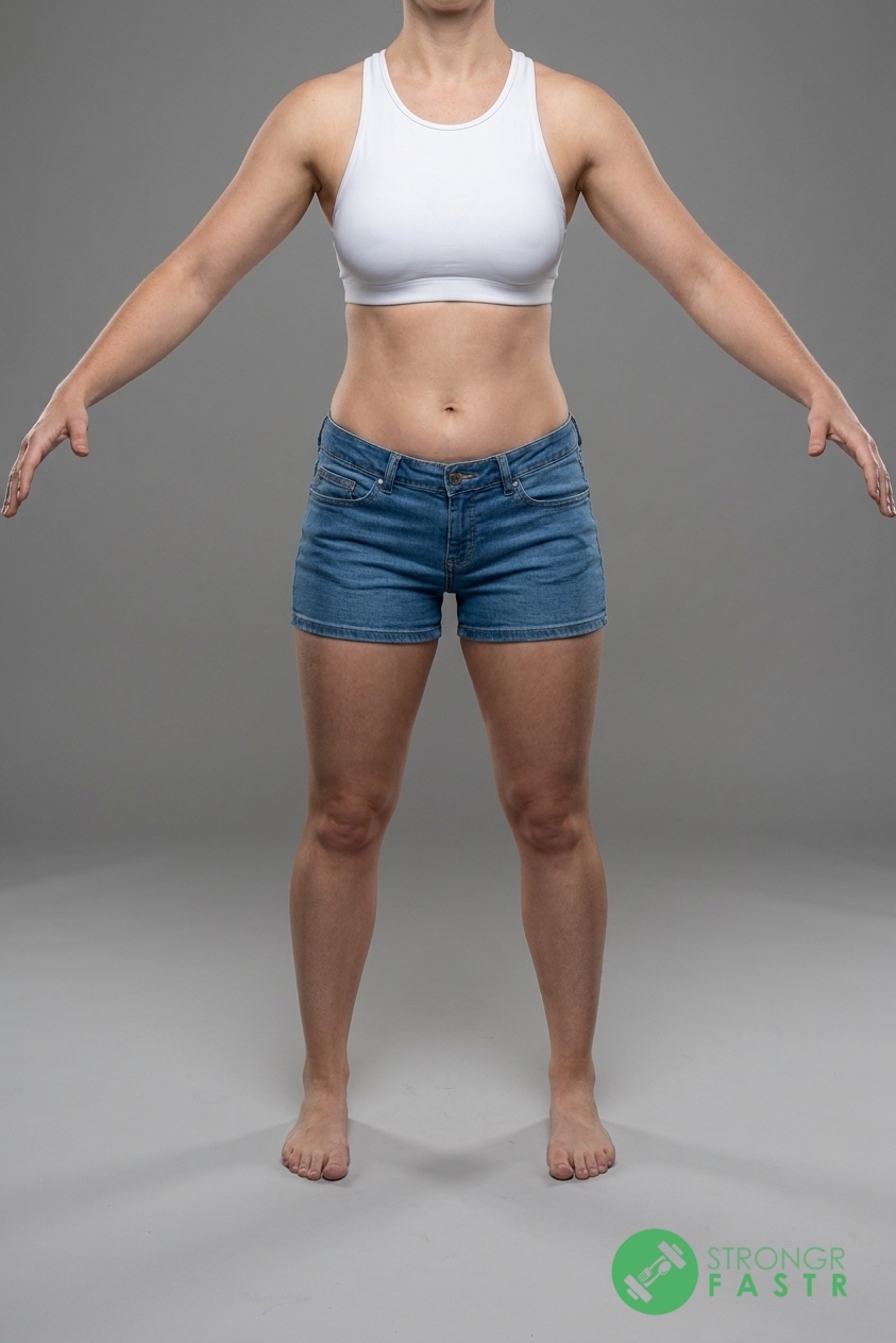 A 5'6", 130 lbs female at about 23% body fat