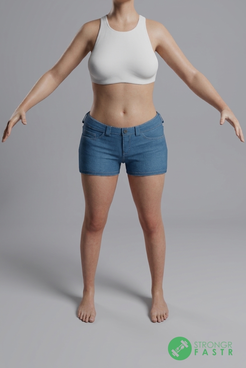A 5'3", 110 lbs female at about 30% body fat