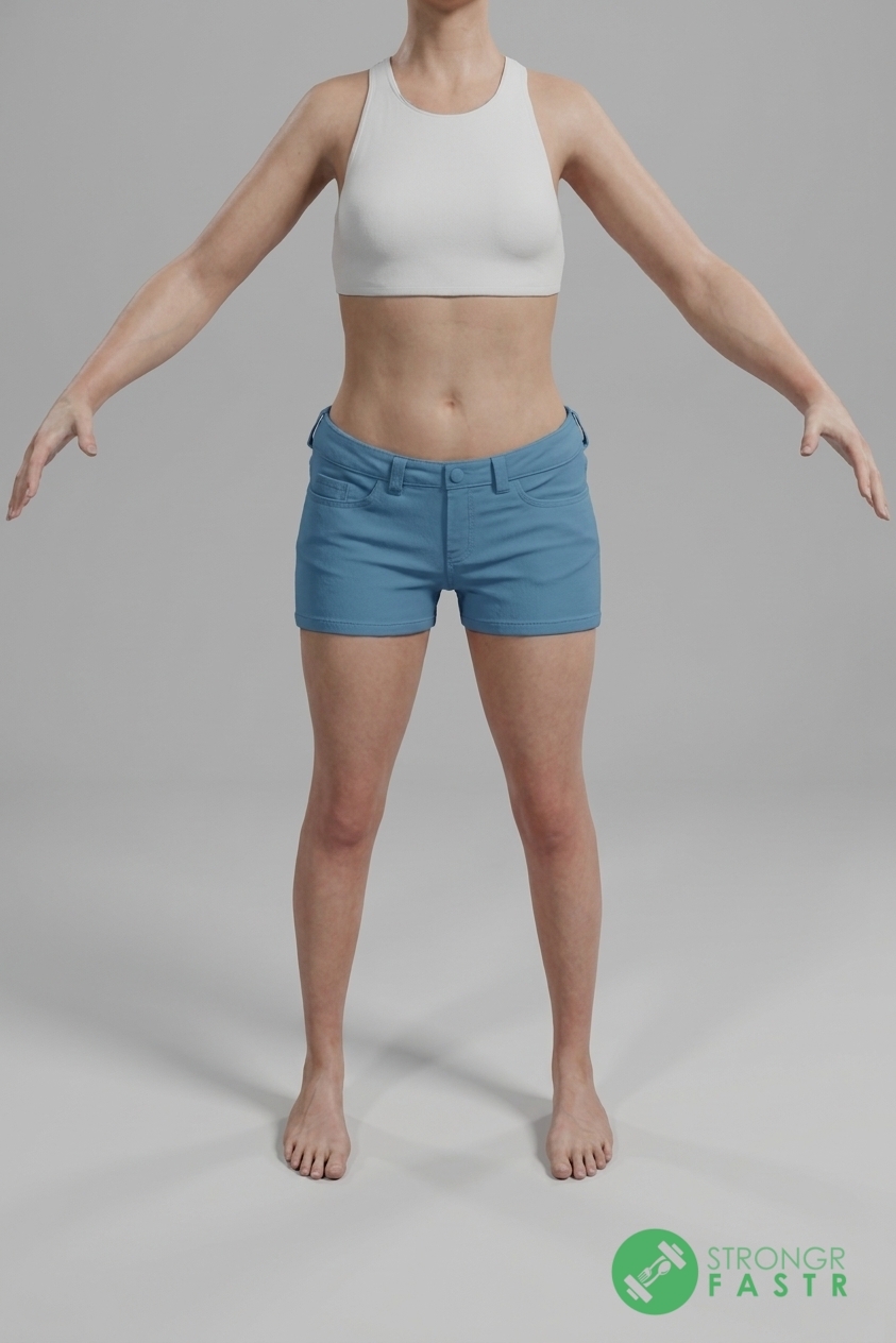 A 5'5", 110 lbs female at about 26% body fat