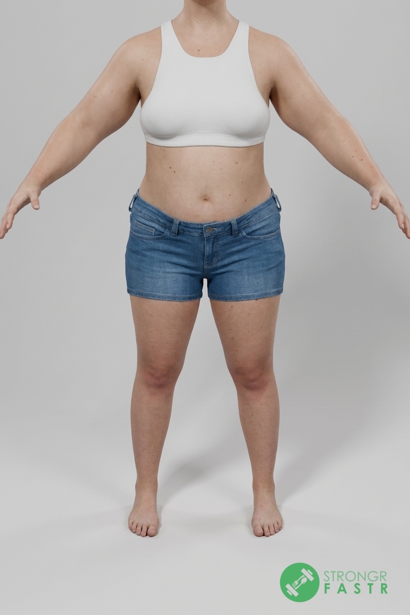 A 4'11", 140 lbs female at about 42% body fat