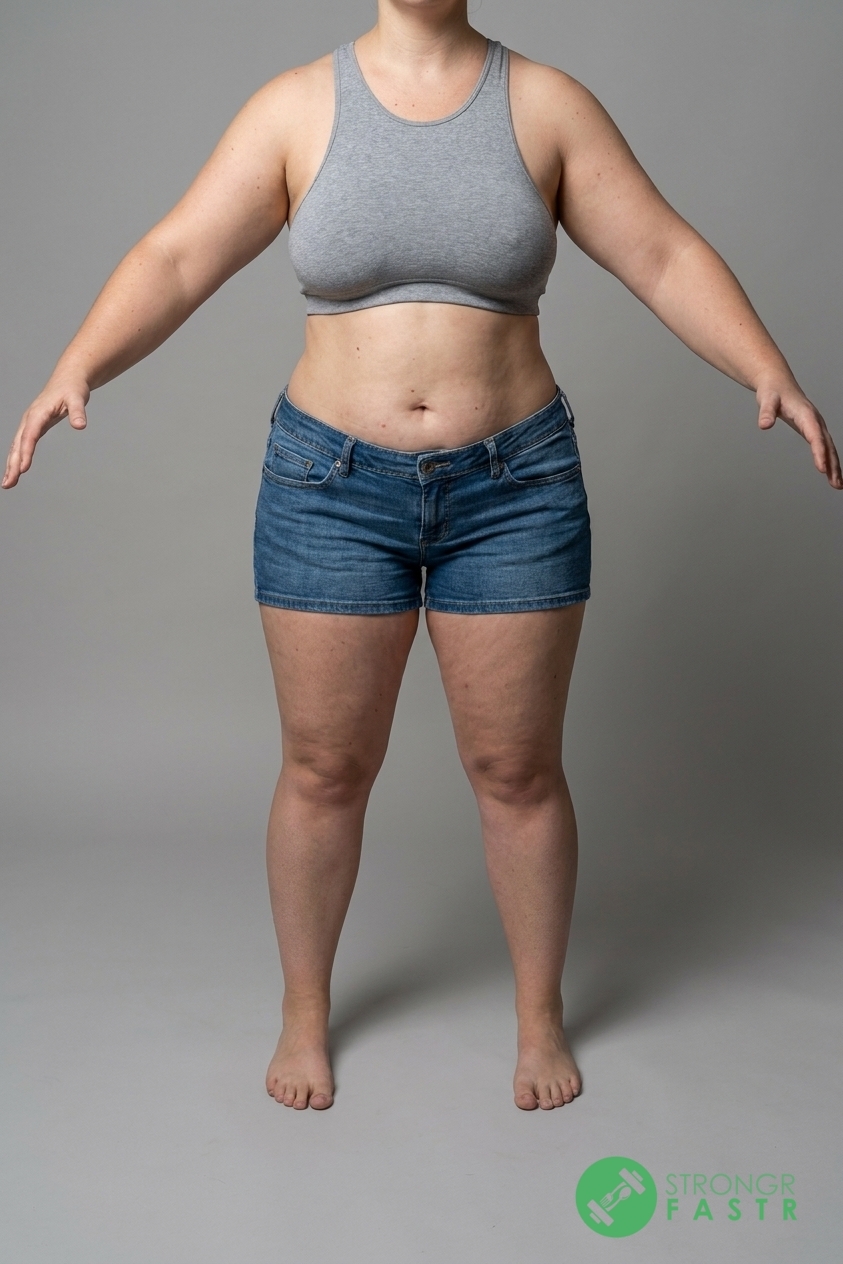 A 5'5", 190 lbs female at about 46% body fat