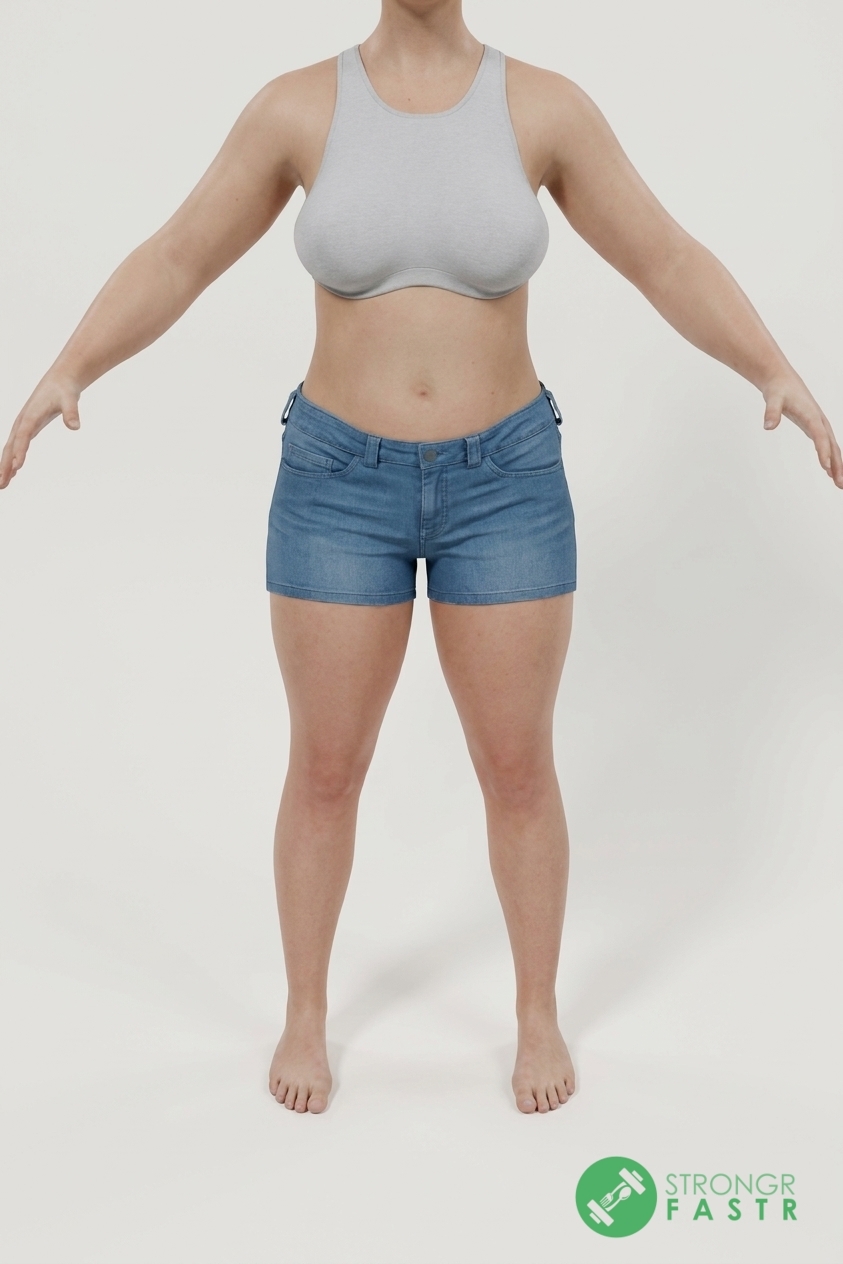 A 5'8", 170 lbs female at about 35% body fat