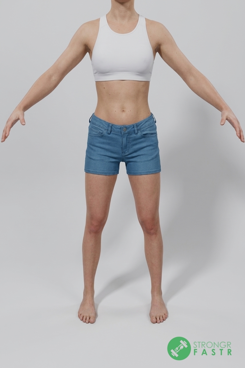 A 5'4", 100 lbs female at about 16% body fat