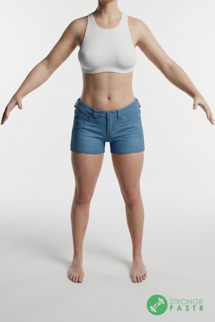 A 5'5", 120 lbs female at about 26% body fat
