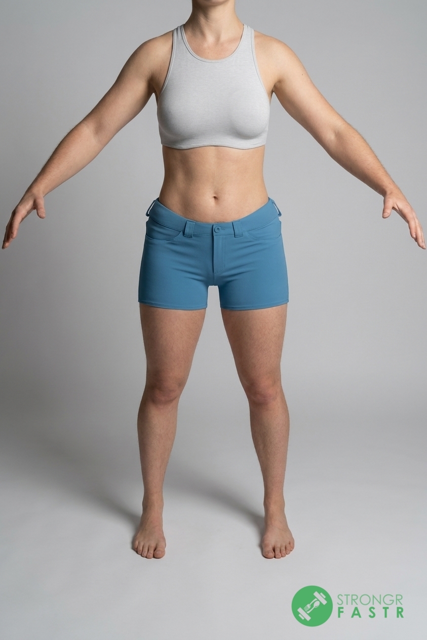 A 4'11", 100 lbs female at about 24% body fat