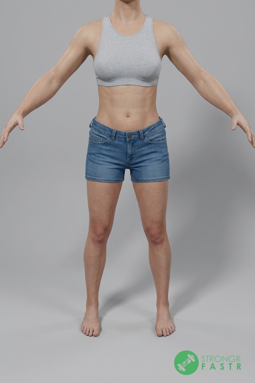 A 5'10", 140 lbs female at about 23% body fat