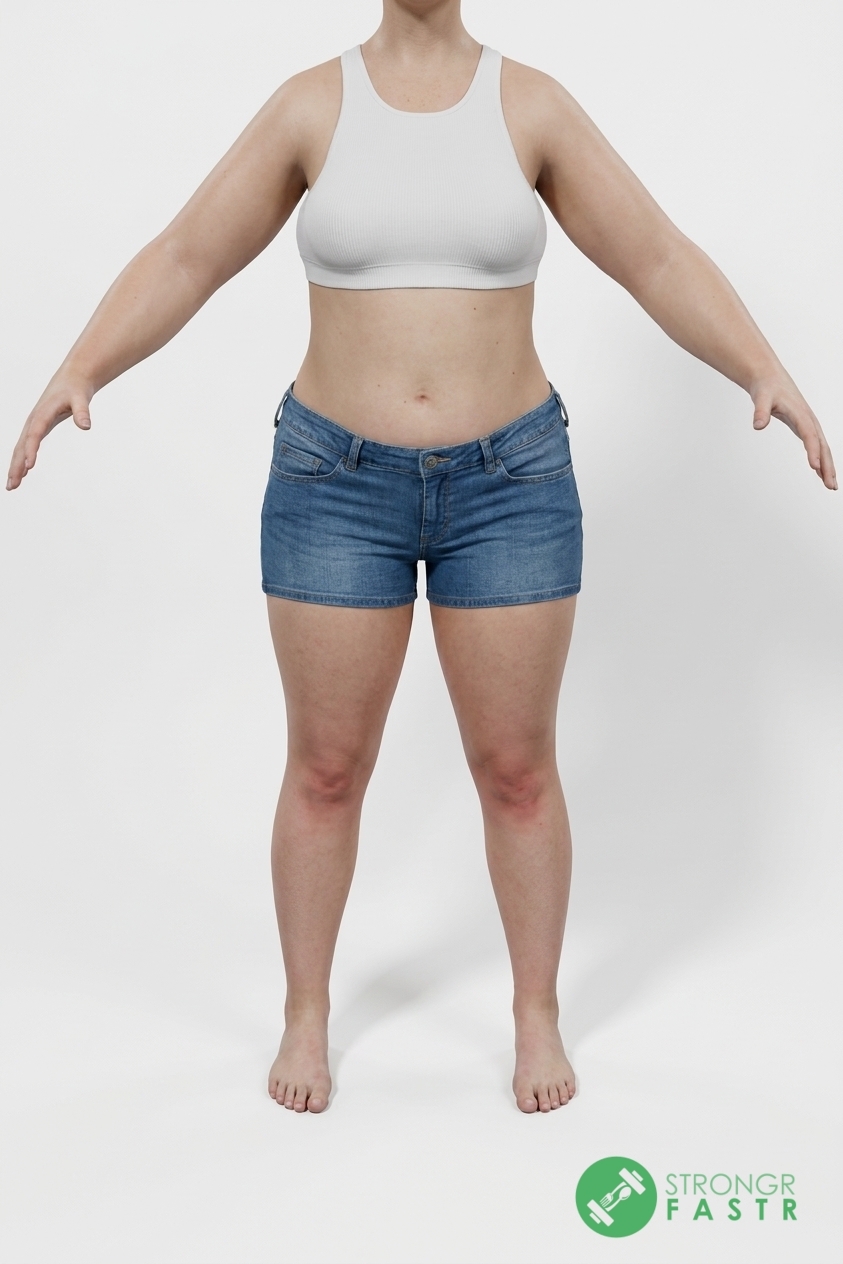 A 5'8", 170 lbs female at about 42% body fat