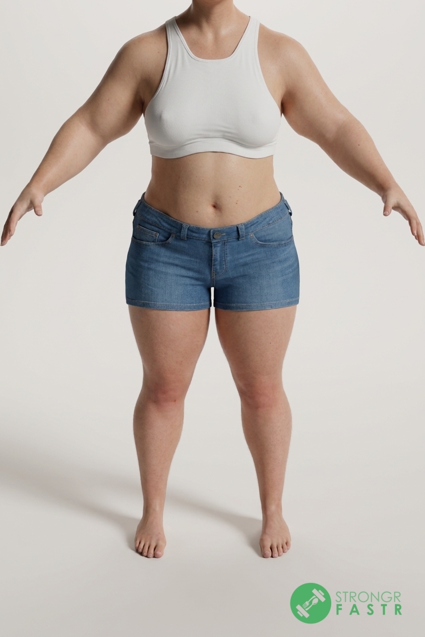 A 5'4", 200 lbs female at about 48% body fat