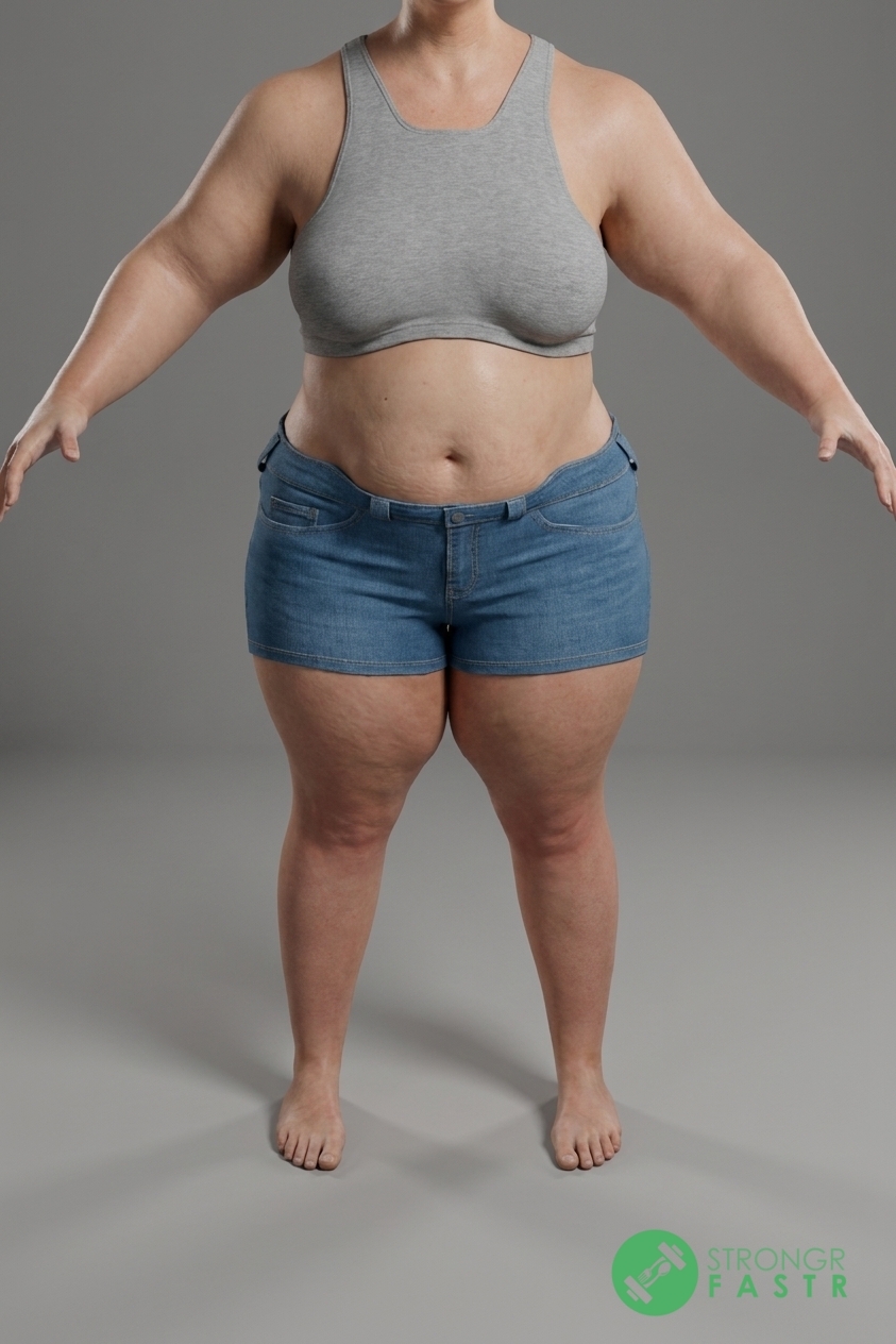 A 5'2", 190 lbs female at about 55% body fat