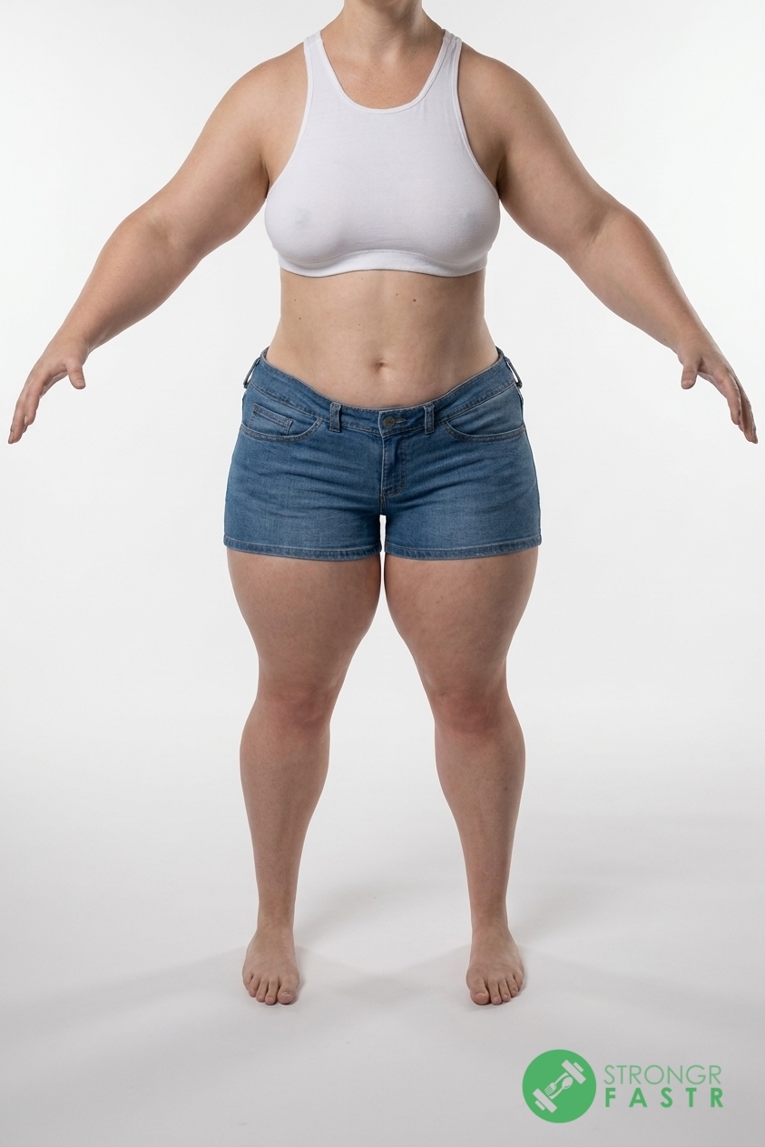 A 5'3", 180 lbs female at about 42% body fat