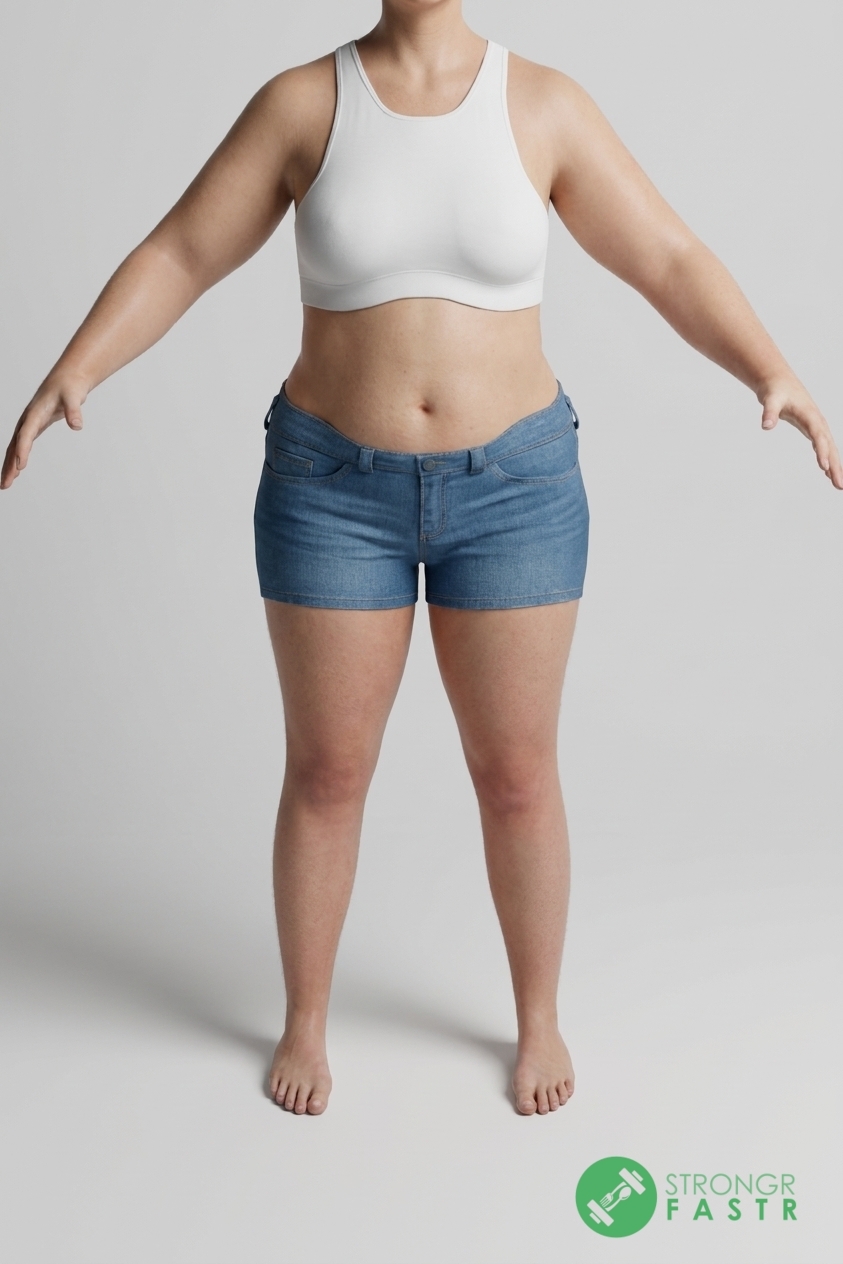 A 5'8", 200 lbs female at about 48% body fat