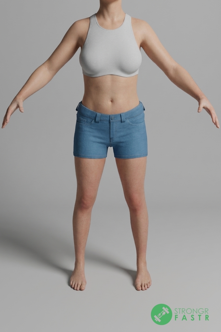 A 5'2", 100 lbs female at about 25% body fat