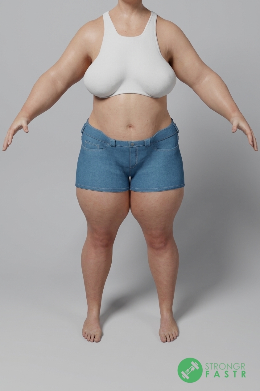 A 5'2", 170 lbs female at about 46% body fat