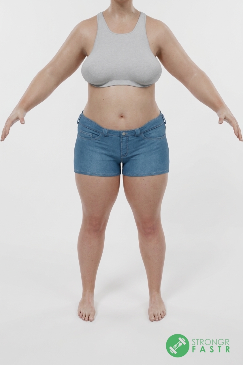 A 5'8", 190 lbs female at about 46% body fat