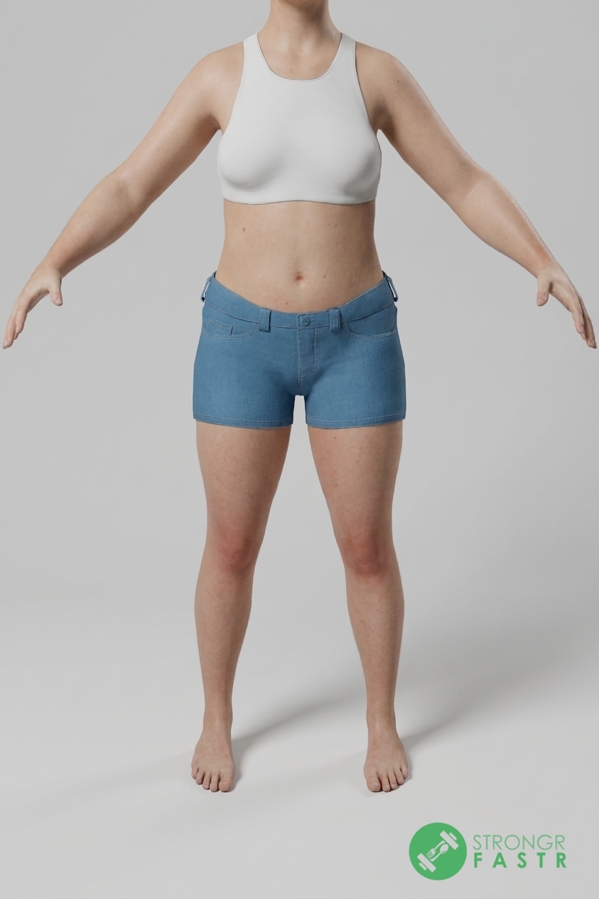 A 5'9", 160 lbs female at about 34% body fat