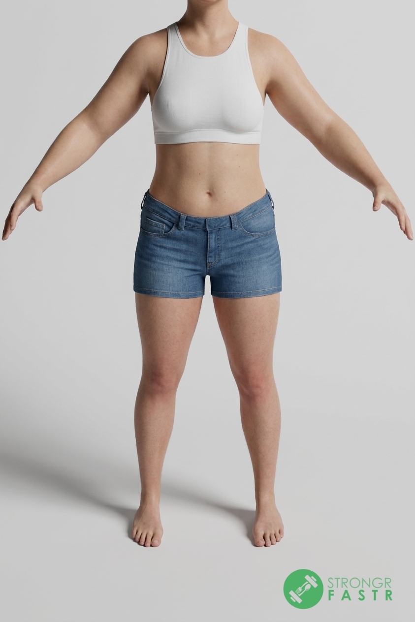 A 5'11", 180 lbs female at about 32% body fat