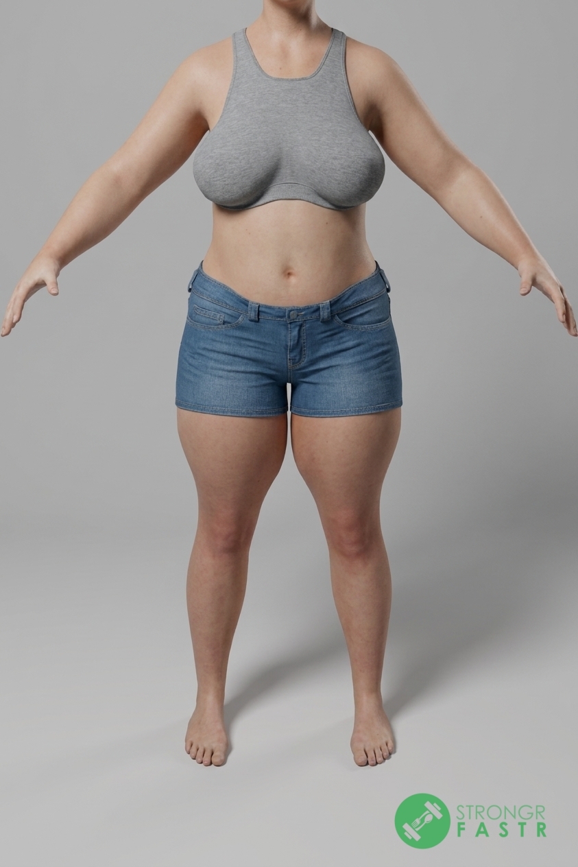 A 5'10", 200 lbs female at about 43% body fat