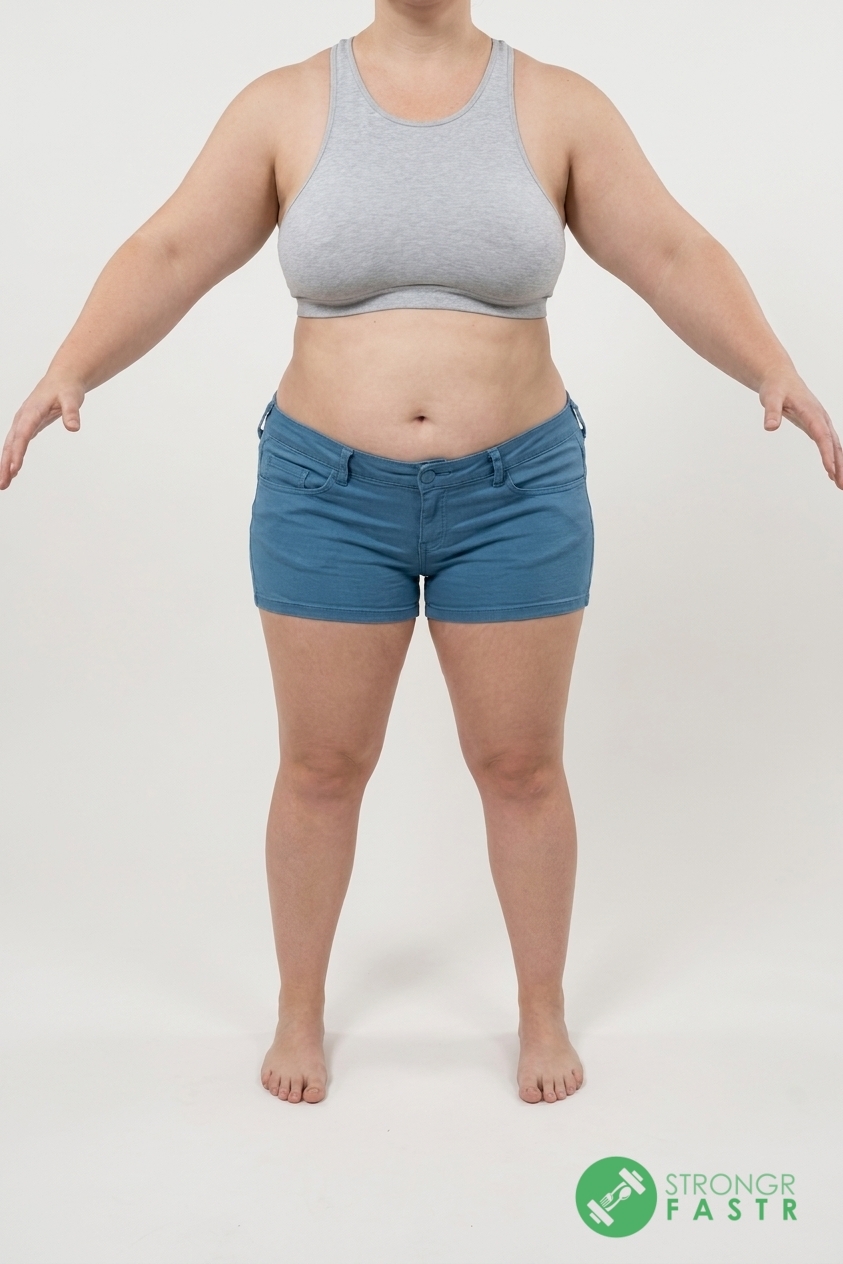A 5'10", 220 lbs female at about 49% body fat