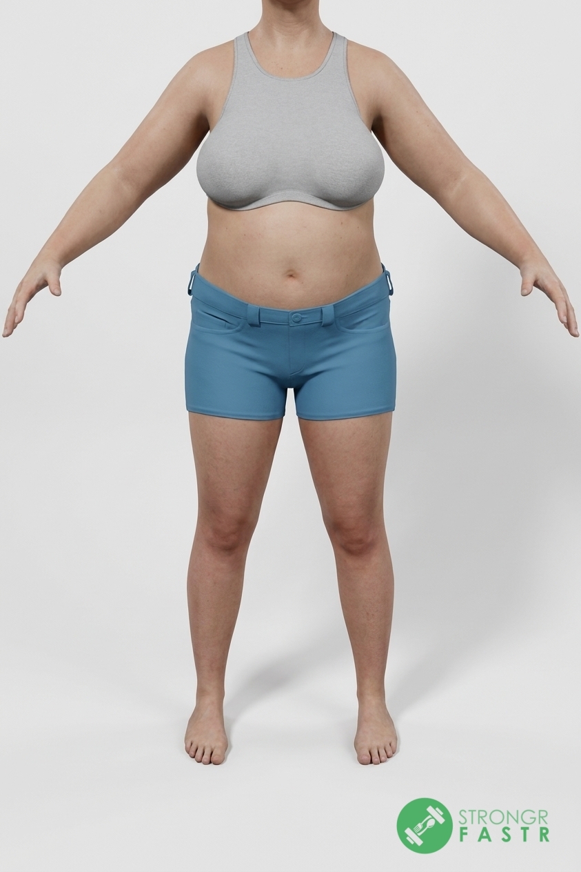 A 5'3", 140 lbs female at about 42% body fat