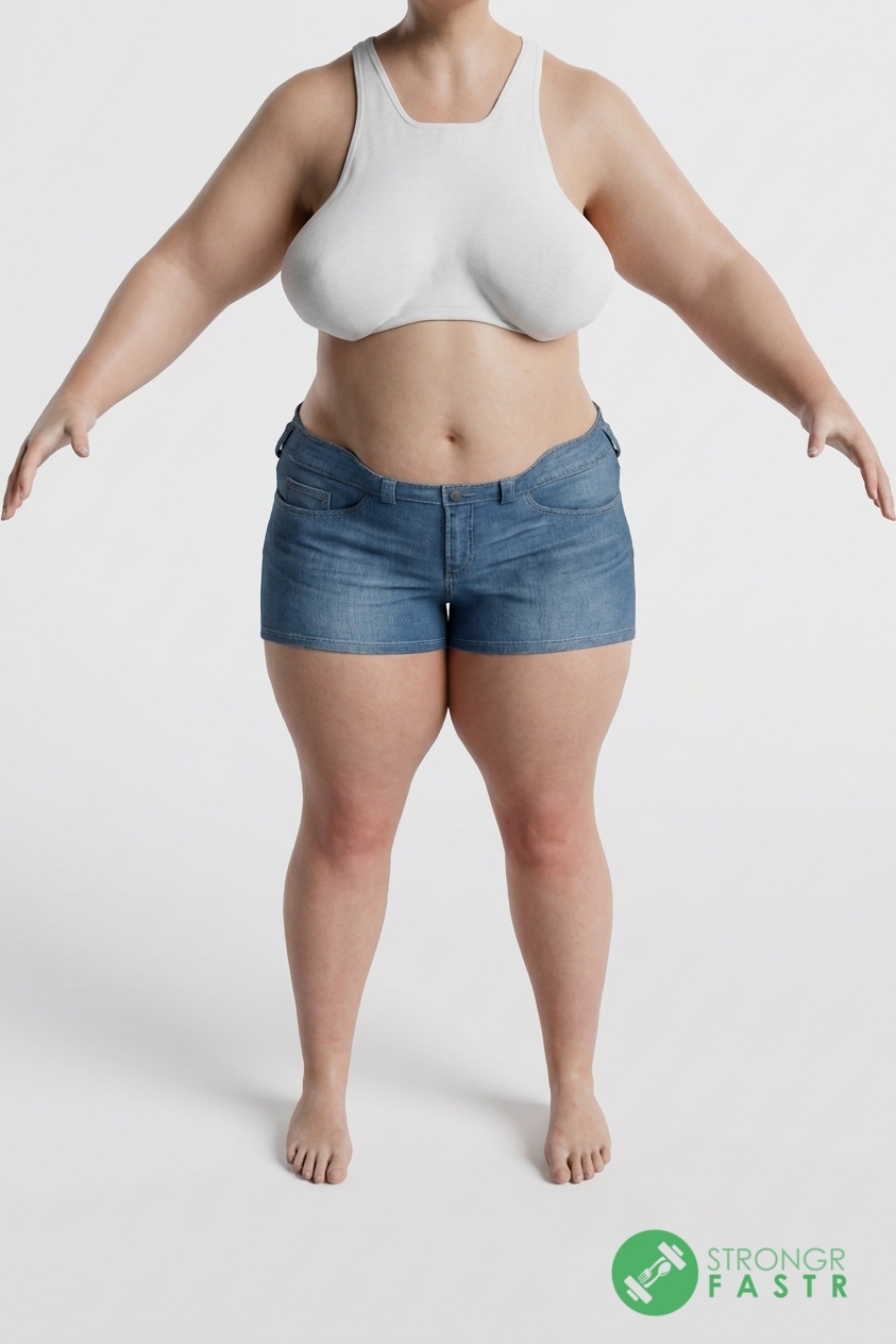 A 5'7", 220 lbs female at about 52% body fat