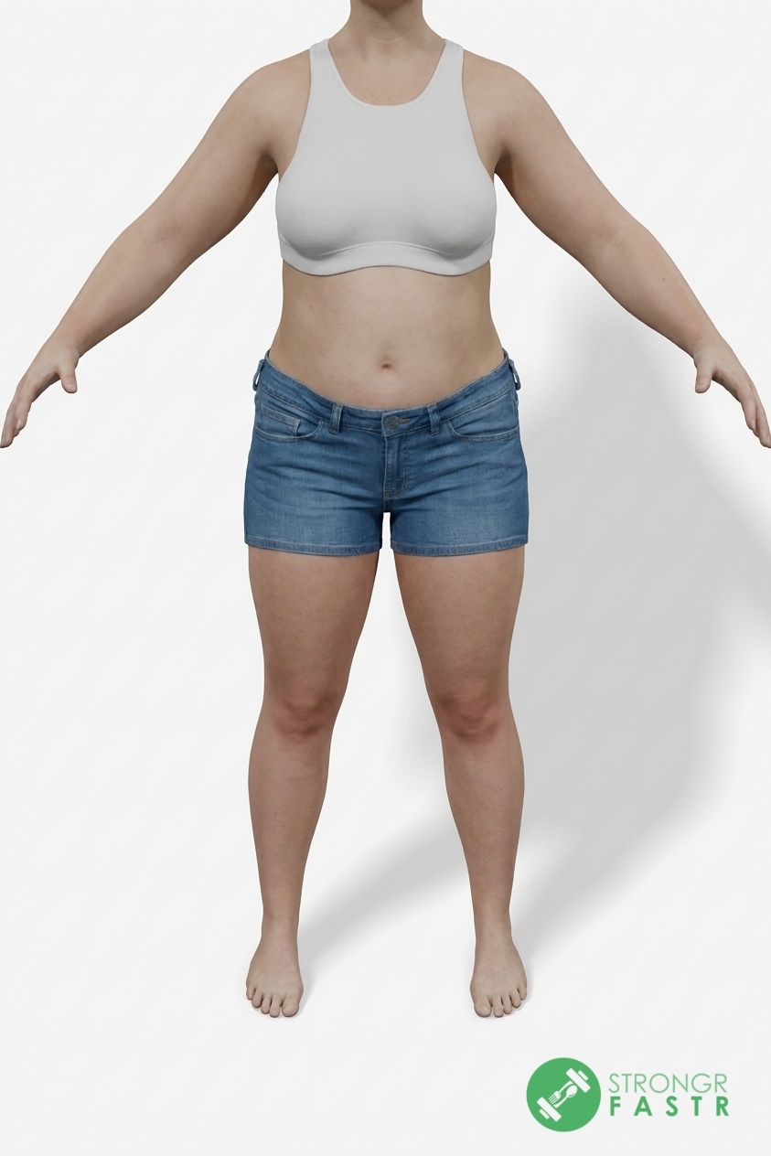 A 5'8", 180 lbs female at about 41% body fat