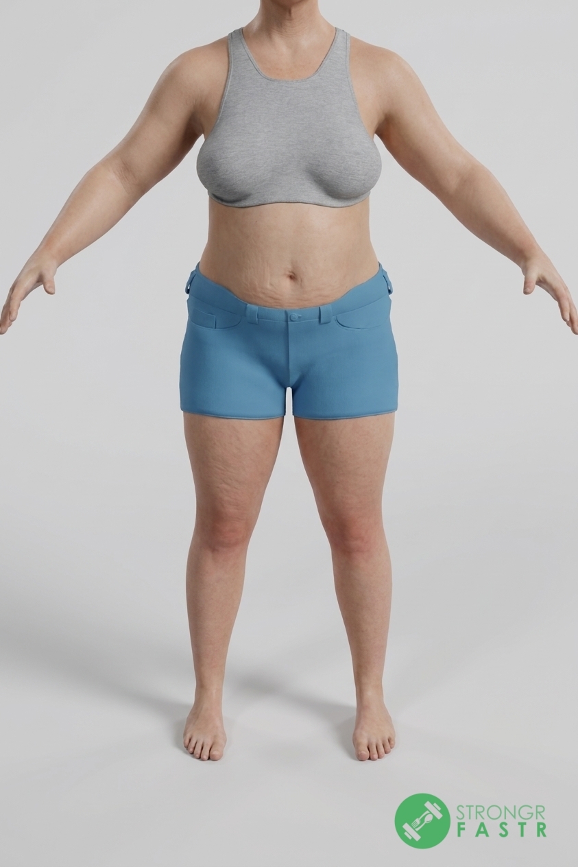 A 5'5", 170 lbs female at about 42% body fat