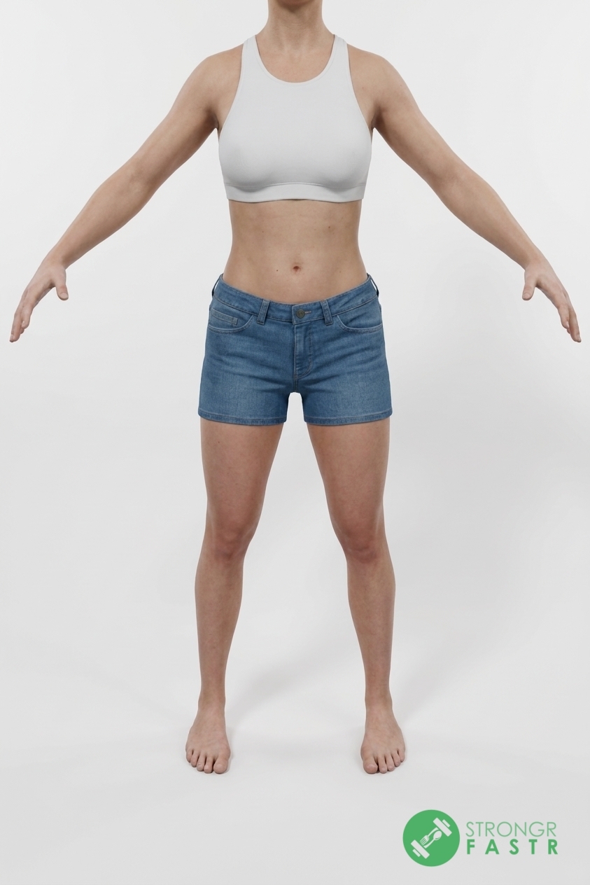 A 5'4", 100 lbs female at about 19% body fat
