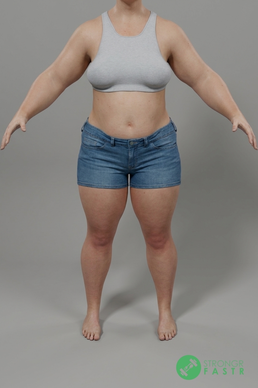 A 5'5", 190 lbs female at about 46% body fat