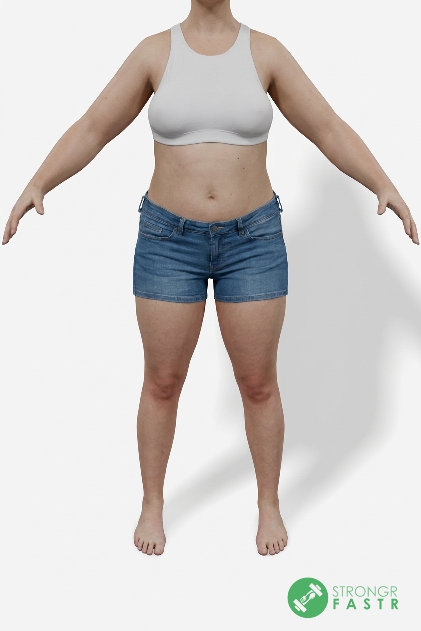 A 5'8", 160 lbs female at about 39% body fat